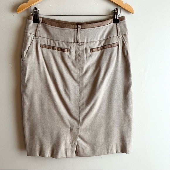 ETCETERA Pencil Skirt With Pocket in Tan & Brown, Viscose Blend, Size‎ 4 - Picture 8 of 10